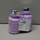 Nefeeko Collapsible Water Bottle, 27oz Reuseable BPA Free Silicone Foldable, Portable Leak Proof Sports Water Bottle with Carabiner for Travel Gym Camping Hiking, Pack Of 2