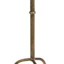 Metal Martini Cocktail Table, Antique Brass, Round, 12.5 Inches X 27.5 Inches