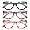 LKEYE Reading Glasses Women Cat Eye Blue Light Computer Readers Stylish Spring Hinge Designer Fashion Cute Eyeglasses LK6094