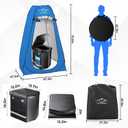 16.5'' Camping Toilet with Pop-Up Privacy Tent Set, XL Portable Toilet for Camping, Outdoor Showers Changing Rooms, Portable Bathroom Travel Potty for Camping, Hiking, Roadtrip, RV Travel