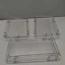 4 Pack Large Size Clear Plastic Desk Drawer Organizer Tray Bathroom Office Kitchen Utensils Silverware Gadgets Dividers Desk Drawer Storage Bins Container for Dresser Cosmetic Makeup