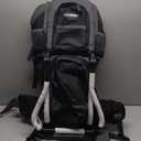 Hiking Baby Carrier Backpack - Comfortable Toddler/Baby Backpack Carrier System with Diaper Change Pad, Insulated Pocket + Rain and Sun Hood to Protect Your Child (Black/Grey)