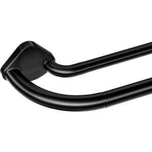 Abiglifty Double Curtain Rods 48 to 84 Inches, Wrap Around Curtain Rods, Extendable Double Curtain Rods for Windows, Room Darkening Double Drapery Rod, Black