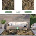 GENIMO Outdoor Rug 8' x 10' Waterproof for Patio Clearance, Reversible Plastic Straw Camping Carpet, Lightweight Mats for Rv, Backyard, Deck, Porch, Picnic, Beach, Balcony, Black & Brown
