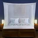 Mosquito Net for Single to King-Sized Beds – 2 Side Openings & 6 Hanging Loop 79*71*71 inches