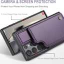 Vinich for Samsung Galaxy S24 Ultra Wallet Case with Card Holder, RFID Blocking Credit Slots Kickstand Shockproof Phone Cover Fit for Galaxy S24 Ultra 6.8" Purple