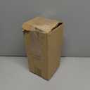 Deco 79 Ceramic Decorative Vase Round Centerpiece Vase with Blue Vertical Stripes, Flower Vase for Home Decoration 5" x 5" x 11", White