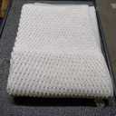 TYUU Bathroom Rugs Non Slip Washable, Super Absorbent Thin Bath Mat Small Quick Dry Low Pile Bathroom Rug, Light Grey 16"x24"