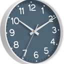 Roymnie Wall Clock 12 Inch Silent Wall Clocks Battery Operated- Modern Non Ticking Analog Clock Decorative for Living Room Bedroom Office Kitchen(Azure Blue)