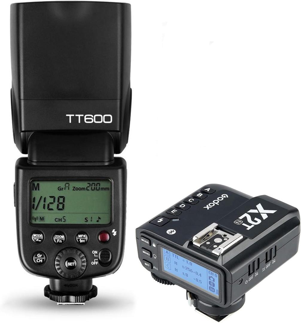 Godox TT600 GN60 HSS 1/8000s 2.4G Wireless X-System Camera Flash Speedlite with X2T-N Trigger Transmitter, Compatible for Canon Nikon Olympus Fujifilm Panasonic