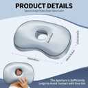 Ear Hole Piercing Pillow for Side Sleepers for CNH and Ear Pain Inflammation Pressure Sores, Cotton and Polyester Adjustable Filling Washable and Adjustable Ear Guard Pillow (Light Blue Silk)
