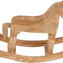 DOITOOL Wooden Rocking Horse Decor 7.08X7.08X2.36 Inch Table Decoration Centerpiece for Home Decor Craft Wedding Gift and Art Furnishing