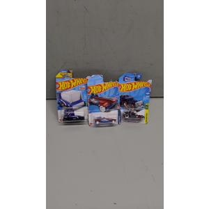 Pack Of 3 Hot Wheels Cars (Brick and Motor, Rink Racer, ICE Shredder)