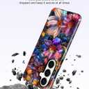 Compatible with MagSafe Case for Samsung Galaxy S26 Ultra, Cute Aesthetic Stained Glass Flower Magnetic Soft TPU and Hard PC Protective Phone Cover for Women Girls - Vividly Colored Floral