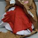 Elcoho 30 Pack Santa Red Hat Short Plush with White Cuffs Non-woven Fabric Christmas Hat