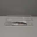 Acrylic Spice Rack Wall Mount 15 Inch Clear Floating Shelves Invisible Hanging Kids Bookshelf for Kitchen Office Bathroom (2 Pack)