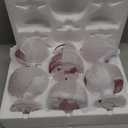 Vintage Glass Dessert Bowls Set of 6-11.5 oz Pink Embossed Glass Ice Cream Bowls for Salad, Candy Cake, Fruit,Trifle,Cocktail
