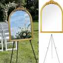 Novabright Wedding Mirror Welcome Sign Welcome to Our Wedding Sign with 1 Set Easel Display Stand for Bridal Shower, Reception Wall Decor, Event Signage, 22.4 x 17.7 inches