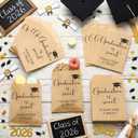Teenyyou 100 Pcs Graduation Party Favors 2026 Congrats Grad Treat Bags 5 x 7'' Graduation Is Sweet Kraft Paper Bag Small Gift Wrapping for Cookie Candy Popcorn Snack Supplies(Brown)
