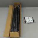 Matte Black Shower Curtain Rod,1 Inch Diameter Stainless Steel Adjustable Spring Tension Rods 32 to 80",with Holders,Anti-Slip,Curtain Rods No Drilling(1 Pack)