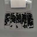 iexcell 100 Pcs M5 x 8/10/12/16/20 Alloy Steel 10.9 Grade Hex Socket Flat Head Cap Screws Bolts Assortment Kit, Black Oxide Finish