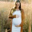 Liu & Qu Women's Maternity Sleeveless Tank Dresses Side Ruching Bodycon Dress for Daily Wearing or Baby Shower S