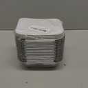 50-Pack Heavy Duty Disposable Aluminum Oblong Foil Pans with Lid Covers | 100% Recyclable Tin Food Storage Tray | Extra-Sturdy Containers for Cooking 1 LB