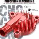 NICECNC Motorcycle Aluminum Thermostat Cover Compatible with Honda TRX450R 2010 2011 2012 2013 2014, TRX450ER Electric Start 2006-2009 2011-2014 Thermostat Housing, Replacement for 19321-HP1-670(Red)