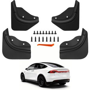 LAMPEASE Mud Flaps for Tesla Model Y Juniper Accessories 2025 2026 [No Drilling], All-Weather Mud Guard, Tire Protector Mudflaps for Tesla Model Y Juniper Accessories