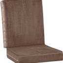 Sherpa Covered Gel Cushion for Back and Seat, Crafted with Soft Memory Foam, Home Improvement - Brown Design, Cushion Measures 35 3/8" Wide x 15 3/4" Long x 3 1/2" High