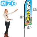 Yard Sale Feather Flag with Pole Kit 8Ft, Advertising Flag Sign for Garage Sales, Moving Sales Neighborhood Events