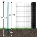 ARIFARO Fence Posts 4.8 Feet Sturdy Duty Metal Fence Post, Pack of 10, No Dig Garden U Post for Wire Fencing Steel Post for Yard, Outdoor Wire