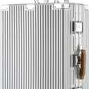 Lightweight Aluminum Frame, Large, Silent Double Casters, TSA Lock, Double-Sided Dividers, Large Capacity, Carry Case, Carry-on Compatible, Smartphone Stand, Retro Design, For Business Trips, Travel, Medium Size, Silver, For 4-6 Nights, 16.9 gal (50 L)