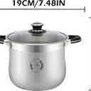 Vivicreate 9 Quart Stainless Steel Stock Pot with Lid Large Induction Cooking Pot for Pasta Soup Boiling Stew with Measurement Marks and Handles