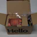 Coffee Syrup Dispenser Simple Small Glass Bottle 6 Pcs for Coffee Bar Accessories with Dust Lids Pour Spout, Stopper, Cleaning Brush. Vanilla, Caramel, Syrup, Honey, Olive Oil,Condiments Dispenser