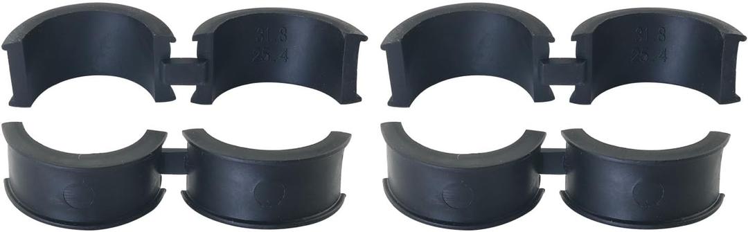 4PCS Bicycle Handlebar Rubber Gasket Handlebar Stem Shim Spacer Adapters Bike Stem for Road Mountain Bikes Fits 22.2/25.4 mm to 31.8 mm Bike Stem