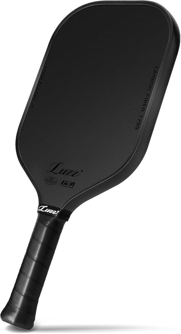 Luzz Pickleball Paddle, Thermoformed Candy T700 Carbon Fiber Pickleball Paddles Friction Surface Exceptional Spin and Power 16mm Composite Pickle Ball Rackets for Players (CANNON)