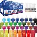 Tie Dye Kit 32 Color All-in-one Clothing Dye Kit, Permanent Fabric Dye for Kids, Adults, Large Group Handmade Party Activity, DIY Bright Neon Tye Dye Accessories