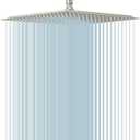 BESy 16 Inch Rain Shower Head, 16" Square Rainfall & High Pressure Stainless Steel Bath Shower Head, 1/16" Ultra Thin, Waterfall Full Body Coverage with Silicone Nozzle, Non Fingerprint Brushed Finish