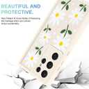 MOWIME Compatible with Samsung Galaxy S22 Ultra Case, Daisy Floral Shockproof Soft TPU Protective Cover for Women Girls, Slim Anti Scratch Case for Galaxy S22 Ultra 6.8 Inch, White