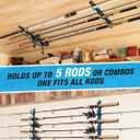 Ghosthorn Fishing Rod Holders for Garage Fishing Pole Holders Ceiling or Wall Mounted Rod Rack Garage Storage Organizer Fishing Gear Equipment for Men Women (Blue, 2 Packs)