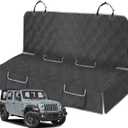 Dog Car Seat Cover Compatible with Jeep Wrangler 4 Door 2007-2025, Waterproof Pet Bench Seat Cover for Back Seat, 600D Heavy Duty Scratch Proof Nonslip Truck Seat Covers for Dogs