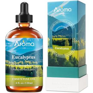 Eucalyptus Essential Oil with Premium Gift Box - Thieves Oil Essential Oils for Diffusers, Aromatherapy Oils - 4 Fl Oz 100% Pure Natural - Essential Oil Set - Gifts for Women