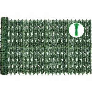 240x40inch Artificial Ivy Privacy Fence Wall Screen, Faux Greenery Backdrop Ivy Vine Leaf Hedges Fence Panels for Patio, Balcony, Garden, Backyard Indoor Outdoor Decor