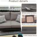 4 x Sqodok Patio Cushion Covers Replacement, Deep Seat Patio Cushions Cover Set of 4, Waterproof Seat and Back Cushions Cover for Outdoor Furniture Chair, Sofa, Couch(Grey,26.5"x26.5"x4"+26.5"x13"x4")