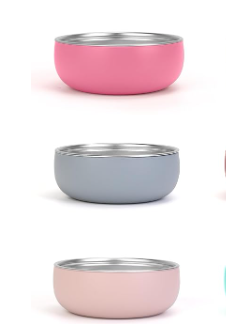 ShineMe Stainless Steel Bowls for Kids, 6 pack Toddler Bowls with Removable Colorful Silicone Sleeve, Unbreakable Baby Bowls for Soup, Cereal, Yogurt, Snacks, Pack of 3