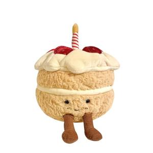 MUALML Birthday Cake Plush, 7.9" Cute Birthday Stuffed Animal for Girls, Funny Food Plushie, Soft Cake Toy Gift for Kids
