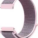 20mm Nylon Quick Release Band Compatible with Samsung Galaxy Watch 7 6 5 4 40mm 44mm/Garmin Vvoactive 6/5/3/3 Music/Forerunner 570 42mm/55/158/165/245/645/Amazift Active 2/Active/T-Rex 3 Pro 44mm (Pink Sand)