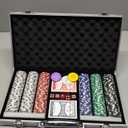 Boyzhood Poker Chips,300 Pcs Poker Set with Aluminum Travel Case,11.5 Gram Poker Chips Set for Texas Holdem Blackjack Gambling