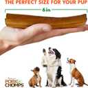 Pork Chomps Roasted Pork Skin Dog Chews, 6 Inch Rib Shapes, 10 Count, Pack of 1 - Long-Lasting Treats for Dogs - High Protein, Rawhide-Free, Low Fat, Healthy & Delicious Chews